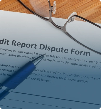 A credit report dispute form