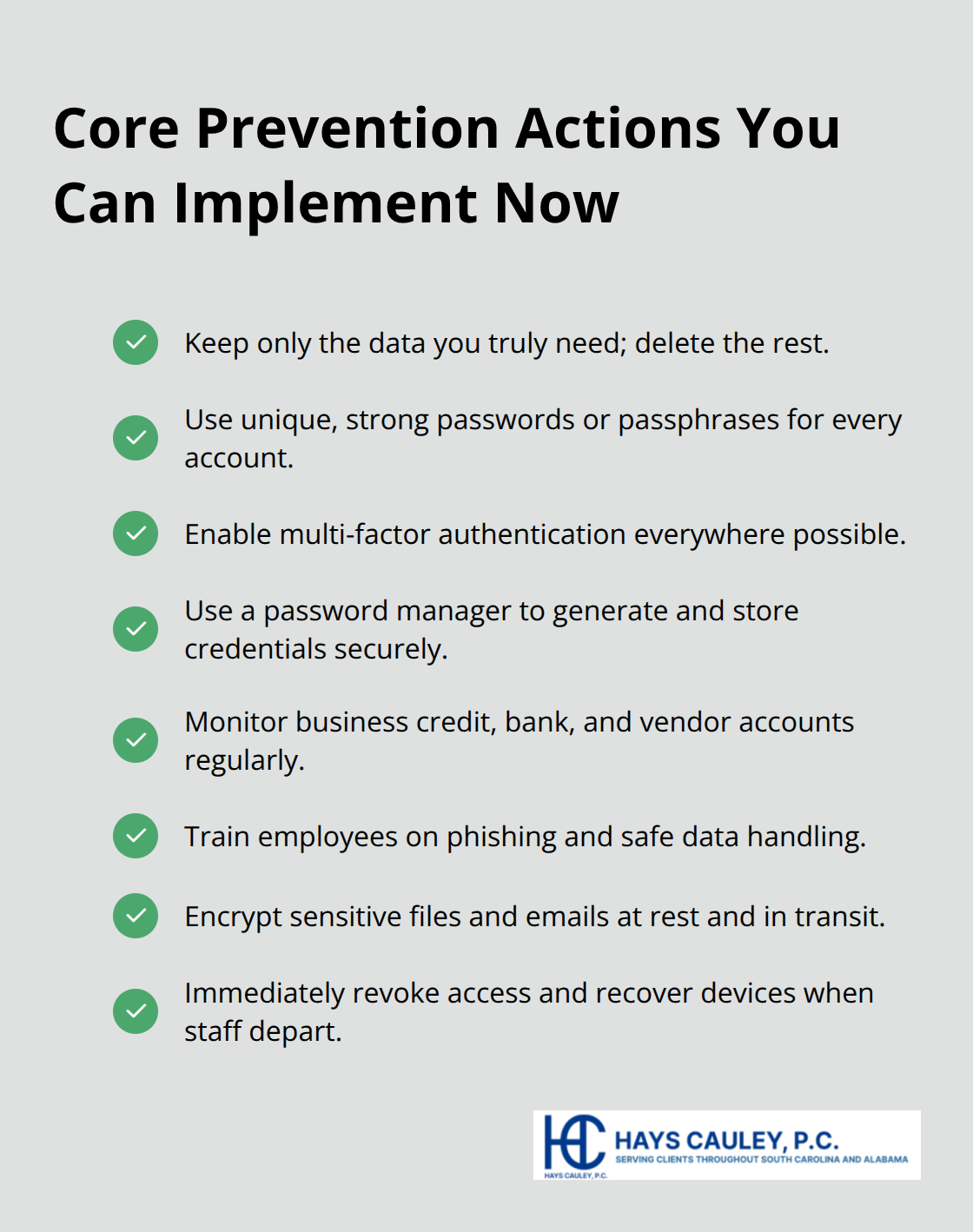 Checklist of practical identity theft defenses for U.S. businesses - business identity theft protection