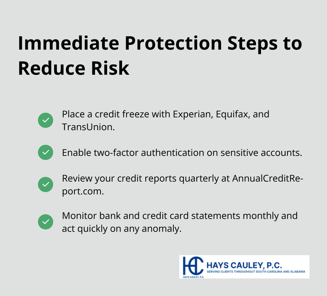 Checklist of quick actions to strengthen identity theft protection