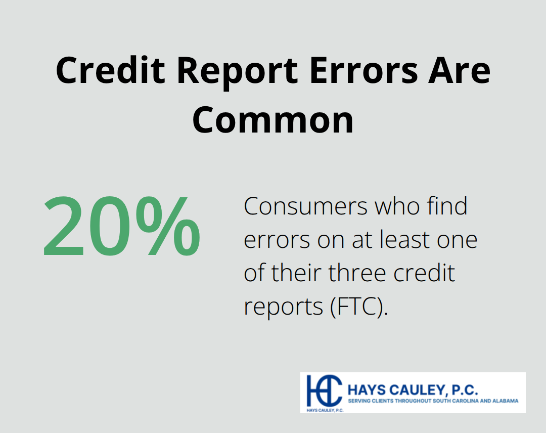 FTC finding: 20% of U.S. consumers find errors on at least one credit report.