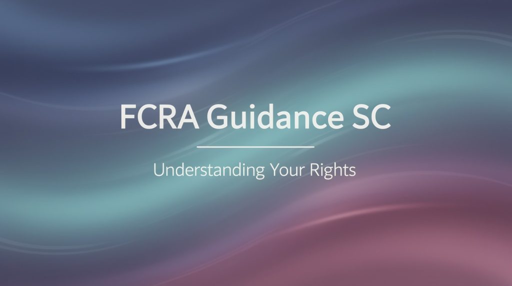 FCRA Guidance SC: Understanding Your Rights