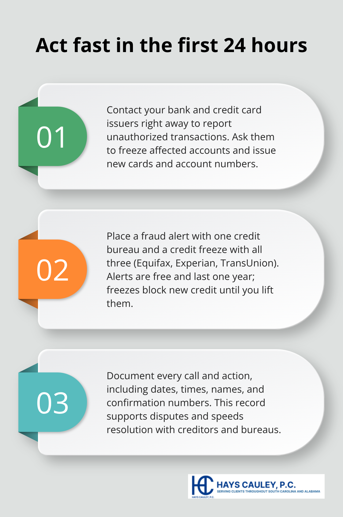 Three critical steps to take immediately after spotting suspicious activity.