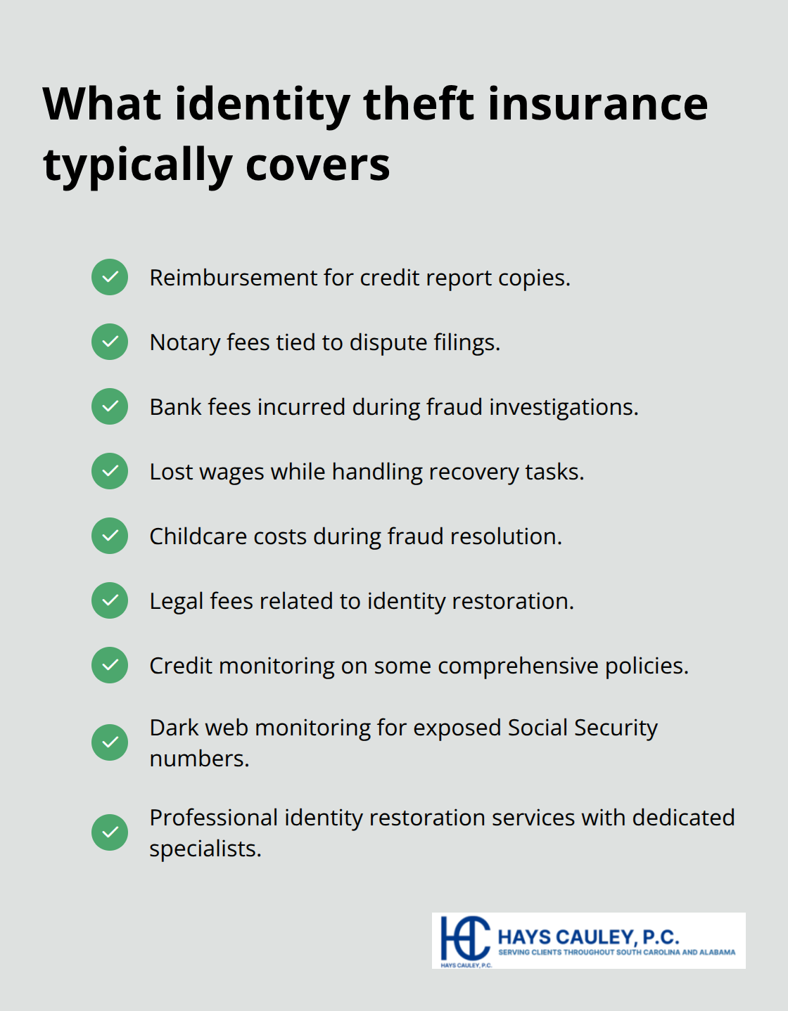 Checklist of identity theft insurance coverages and services - identity theft insurance worth it
