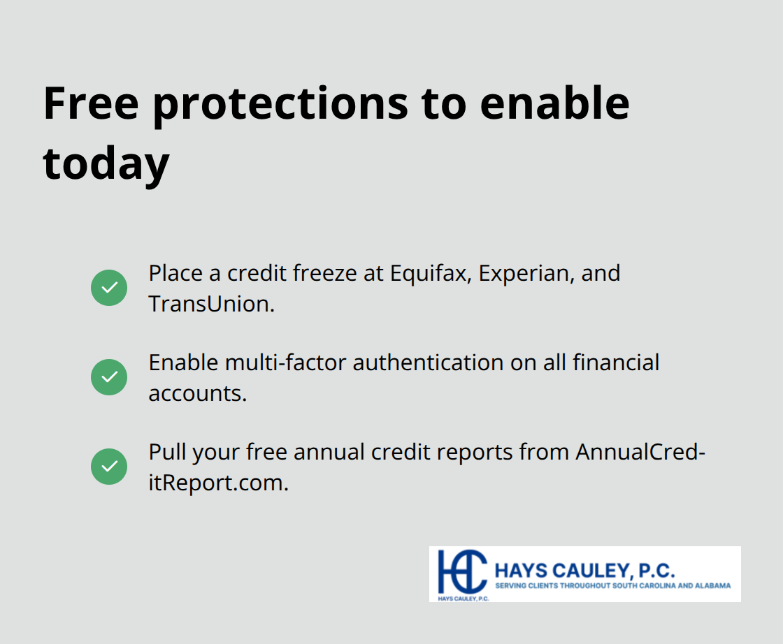 No-cost protections South Carolina residents can turn on immediately - Identity theft monitoring SC