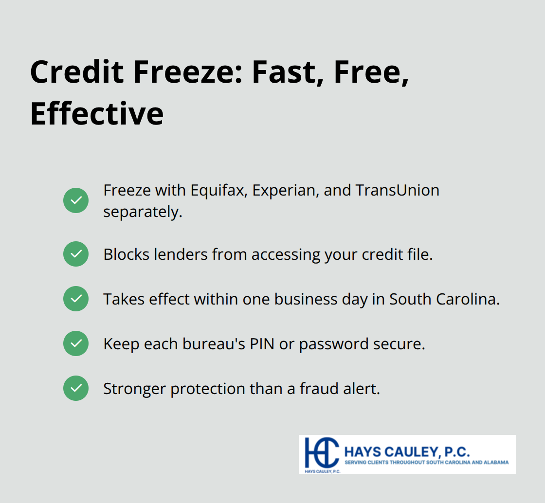 Key facts about placing a credit freeze in South Carolina