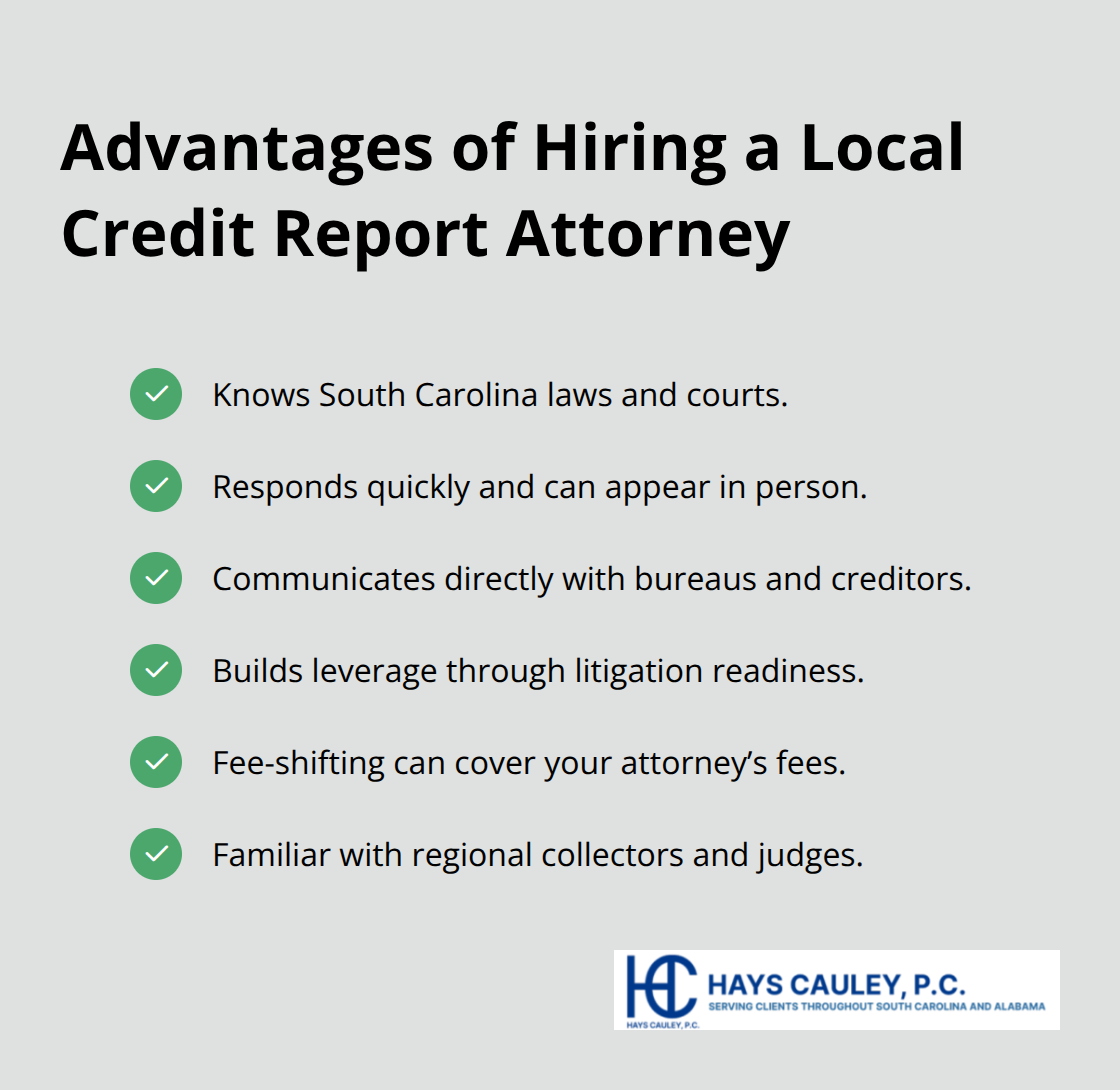 Key benefits of using a South Carolina credit report attorney for disputes - Local credit report attorney