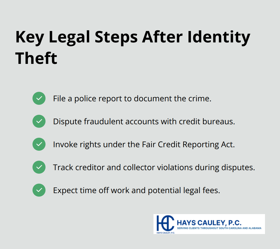 Checklist of legal actions victims must take during recovery - prevention for identity theft