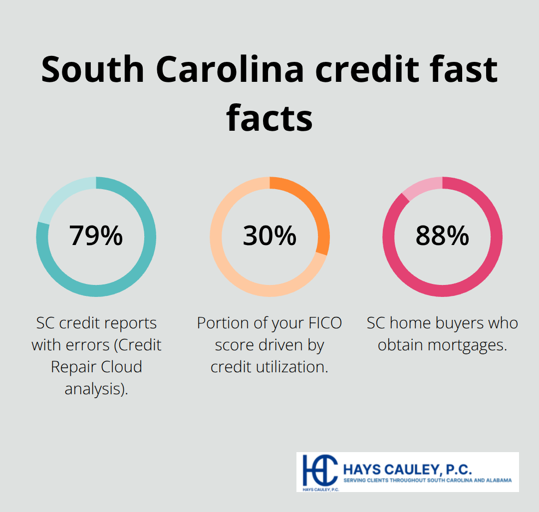 Visualization of key South Carolina credit statistics mentioned in the post