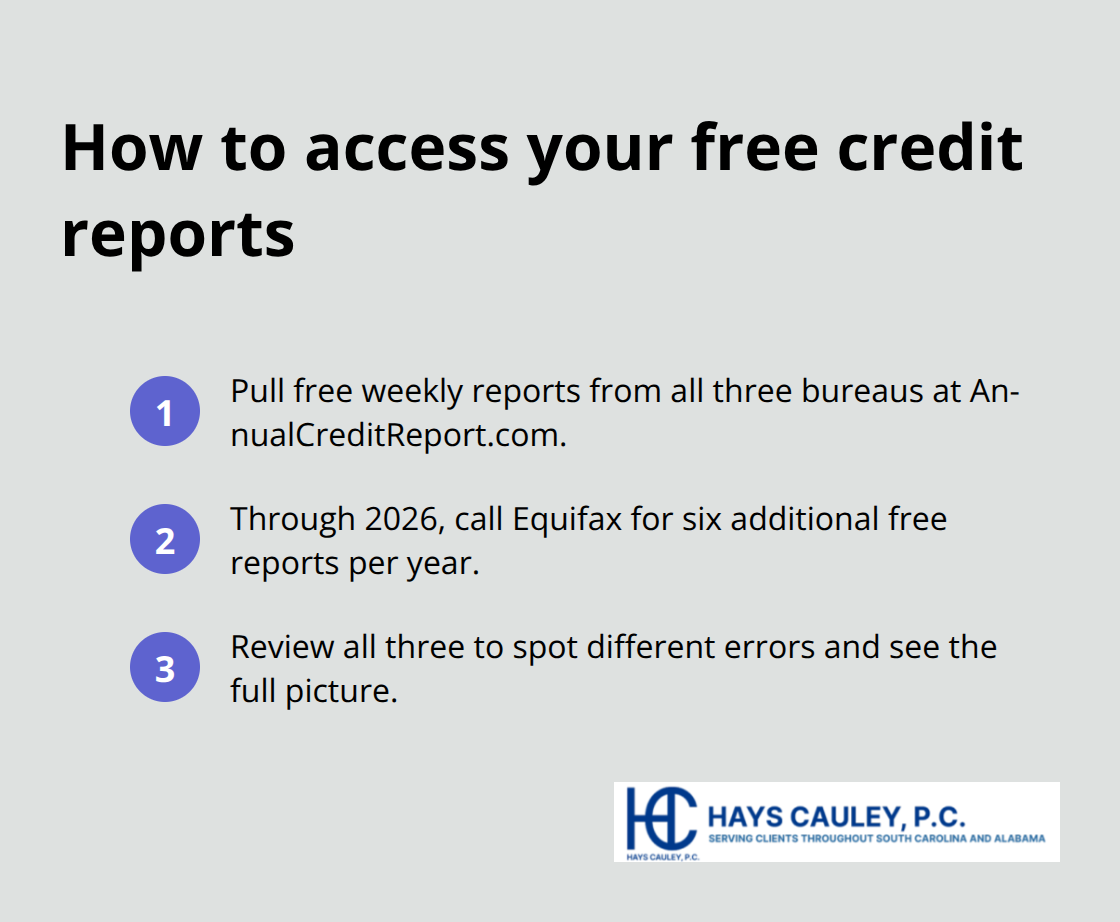 Three quick steps to get and review your free credit reports in the U.S.