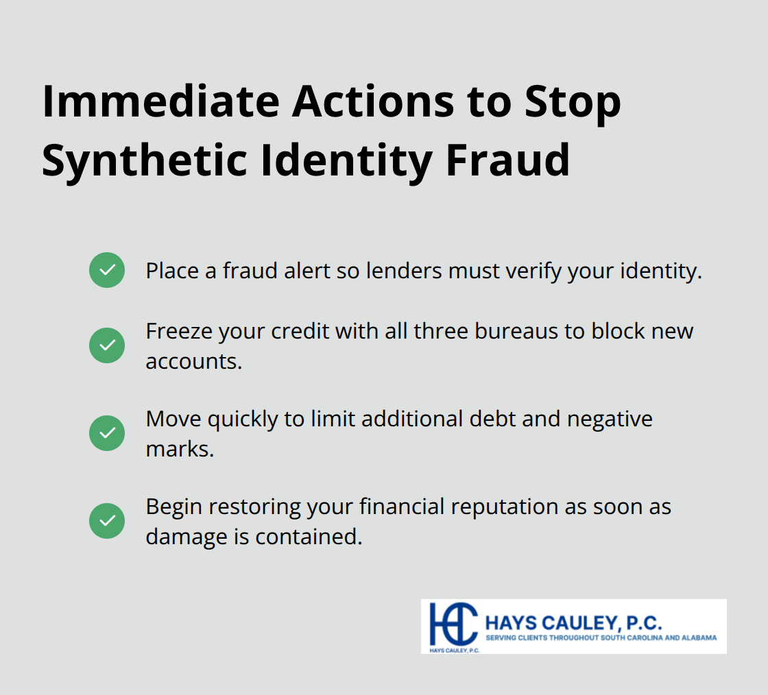 Checklist of urgent steps U.S. consumers can take to halt synthetic identity fraud. - synthetic identity theft definition